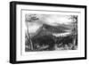 Catskill Mountains, New York, View of Two Lakes and the Mountain House-Lantern Press-Framed Art Print