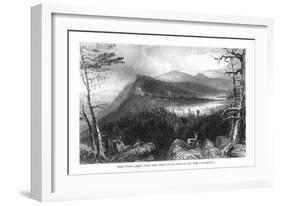 Catskill Mountains, New York, View of Two Lakes and the Mountain House-Lantern Press-Framed Art Print