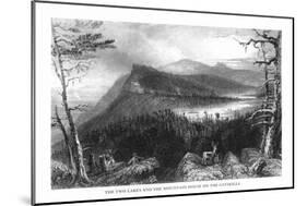 Catskill Mountains, New York, View of Two Lakes and the Mountain House-Lantern Press-Mounted Art Print