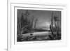 Catskill Mountains, New York, Winter Scene above the Kaaterskill Falls-Lantern Press-Framed Premium Giclee Print