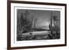 Catskill Mountains, New York, Winter Scene above the Kaaterskill Falls-Lantern Press-Framed Premium Giclee Print