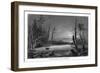 Catskill Mountains, New York, Winter Scene above the Kaaterskill Falls-Lantern Press-Framed Art Print