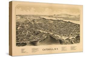 Catskill, New York - Panoramic Map-Lantern Press-Stretched Canvas