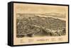 Catskill, New York - Panoramic Map-Lantern Press-Framed Stretched Canvas