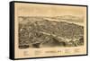 Catskill, New York - Panoramic Map-Lantern Press-Framed Stretched Canvas