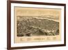 Catskill, New York - Panoramic Map-Lantern Press-Framed Art Print