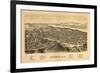 Catskill, New York - Panoramic Map-Lantern Press-Framed Art Print