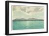 Catskills from the Hudson River, New York-null-Framed Art Print