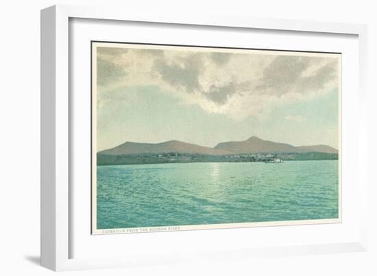 Catskills from the Hudson River, New York-null-Framed Art Print