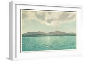 Catskills from the Hudson River, New York-null-Framed Art Print