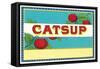 Catsup Label-null-Framed Stretched Canvas