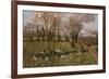 Cattle And Daffodils-Bill Makinson-Framed Giclee Print