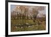 Cattle And Daffodils-Bill Makinson-Framed Giclee Print