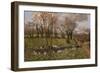 Cattle And Daffodils-Bill Makinson-Framed Giclee Print