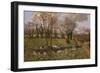 Cattle And Daffodils-Bill Makinson-Framed Giclee Print