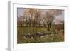 Cattle And Daffodils-Bill Makinson-Framed Giclee Print