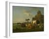 Cattle and Sheep in a Landscape, C.1855 (Oil on Canvas)-Constant-emile Troyon-Framed Giclee Print