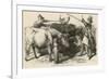 Cattle at Smithfield Market, London, 1849-null-Framed Art Print