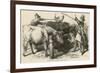 Cattle at Smithfield Market, London, 1849-null-Framed Art Print