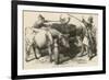 Cattle at Smithfield Market, London, 1849-null-Framed Art Print