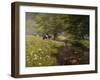 Cattle By The Stream-Bill Makinson-Framed Giclee Print