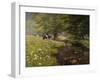 Cattle By The Stream-Bill Makinson-Framed Giclee Print