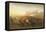 Cattle Drive 1, C.1877 (Oil on Canvas)-James Walker-Framed Stretched Canvas