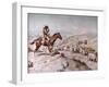 Cattle Drive, 1898-Charles Marion Russell-Framed Giclee Print