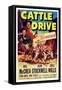 Cattle Drive, from Top Left: Joel Mccrea, Dean Stockwell, Chill Wills, 1951-null-Framed Stretched Canvas