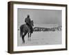 Cattle Drive on Snowy Landscape to Virginia City-Ralph Crane-Framed Photographic Print