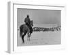 Cattle Drive on Snowy Landscape to Virginia City-Ralph Crane-Framed Photographic Print