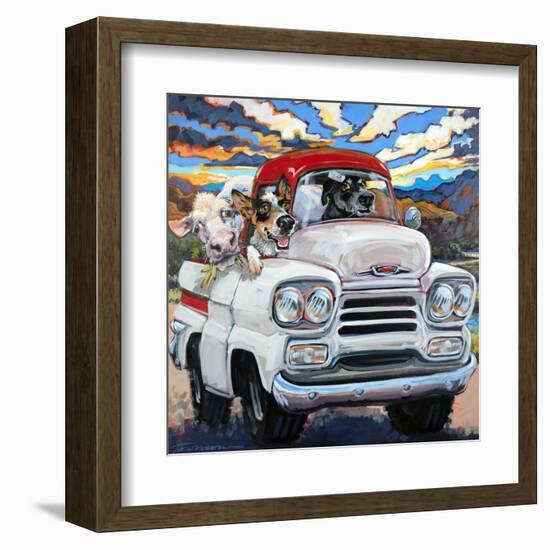 Cattle Drive-CR Townsend-Framed Art Print