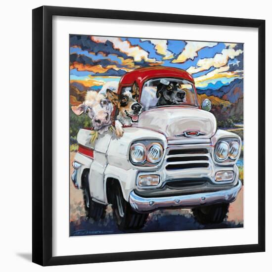 Cattle Drive-CR Townsend-Framed Art Print