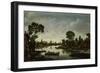 Cattle Ferry-Esaias van de Velde-Framed Art Print