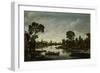 Cattle Ferry-Esaias van de Velde-Framed Art Print