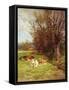 Cattle Grazing-Charles James Adams-Framed Stretched Canvas