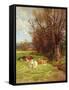 Cattle Grazing-Charles James Adams-Framed Stretched Canvas