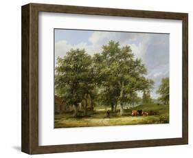 Cattle Grazing-James Stark-Framed Giclee Print