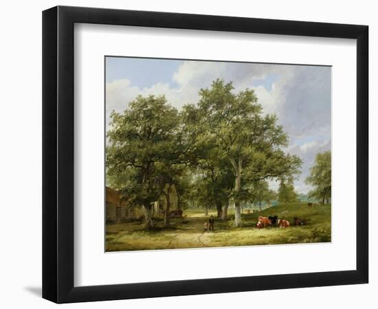 Cattle Grazing-James Stark-Framed Giclee Print