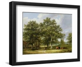 Cattle Grazing-James Stark-Framed Giclee Print