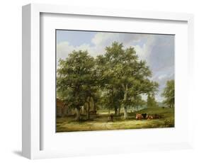 Cattle Grazing-James Stark-Framed Giclee Print