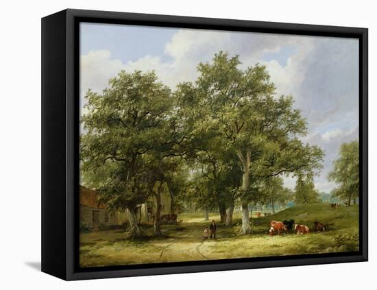 Cattle Grazing-James Stark-Framed Stretched Canvas