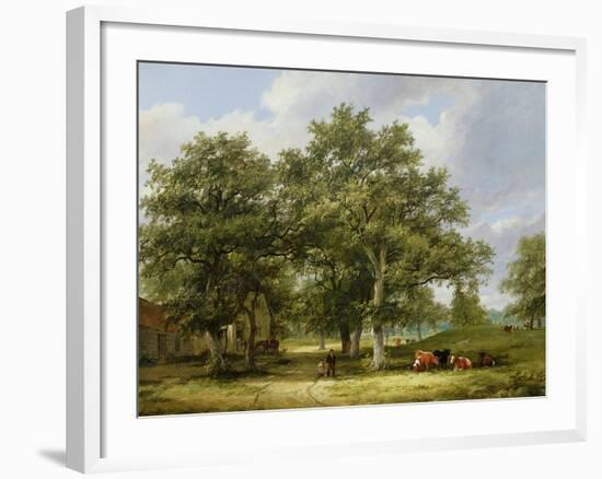 Cattle Grazing-James Stark-Framed Giclee Print