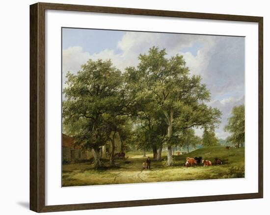 Cattle Grazing-James Stark-Framed Giclee Print