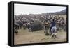 Cattle Herd in the Torres Del Paine National Park, Patagonia, Chile, South America-Michael Runkel-Framed Stretched Canvas