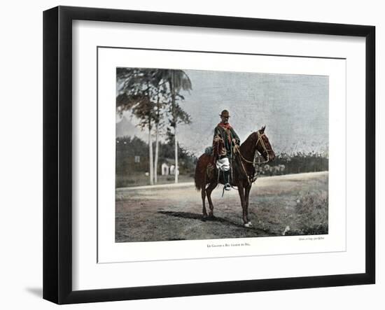 Cattle Herder, Rio Grande Do Sul, Brazil, 19th Century-Gillot-Framed Giclee Print