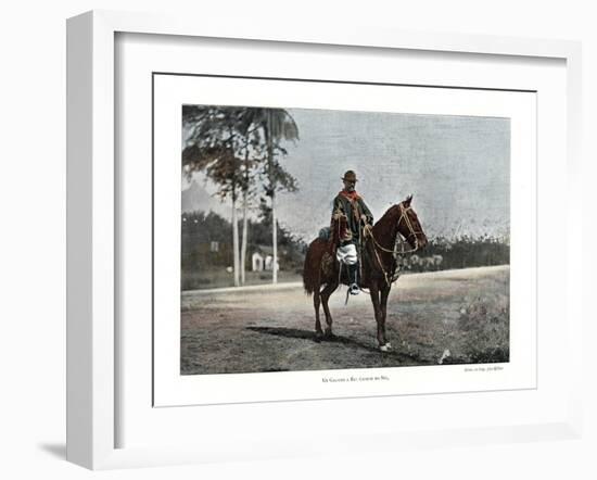 Cattle Herder, Rio Grande Do Sul, Brazil, 19th Century-Gillot-Framed Giclee Print