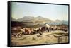 Cattle Herding Near Marseilles, 1853-Emile Loubon-Framed Stretched Canvas