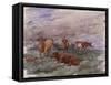 Cattle in a Landscape, 1890-Soren Emil Carlsen-Framed Stretched Canvas