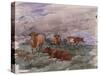 Cattle in a Landscape, 1890-Soren Emil Carlsen-Stretched Canvas